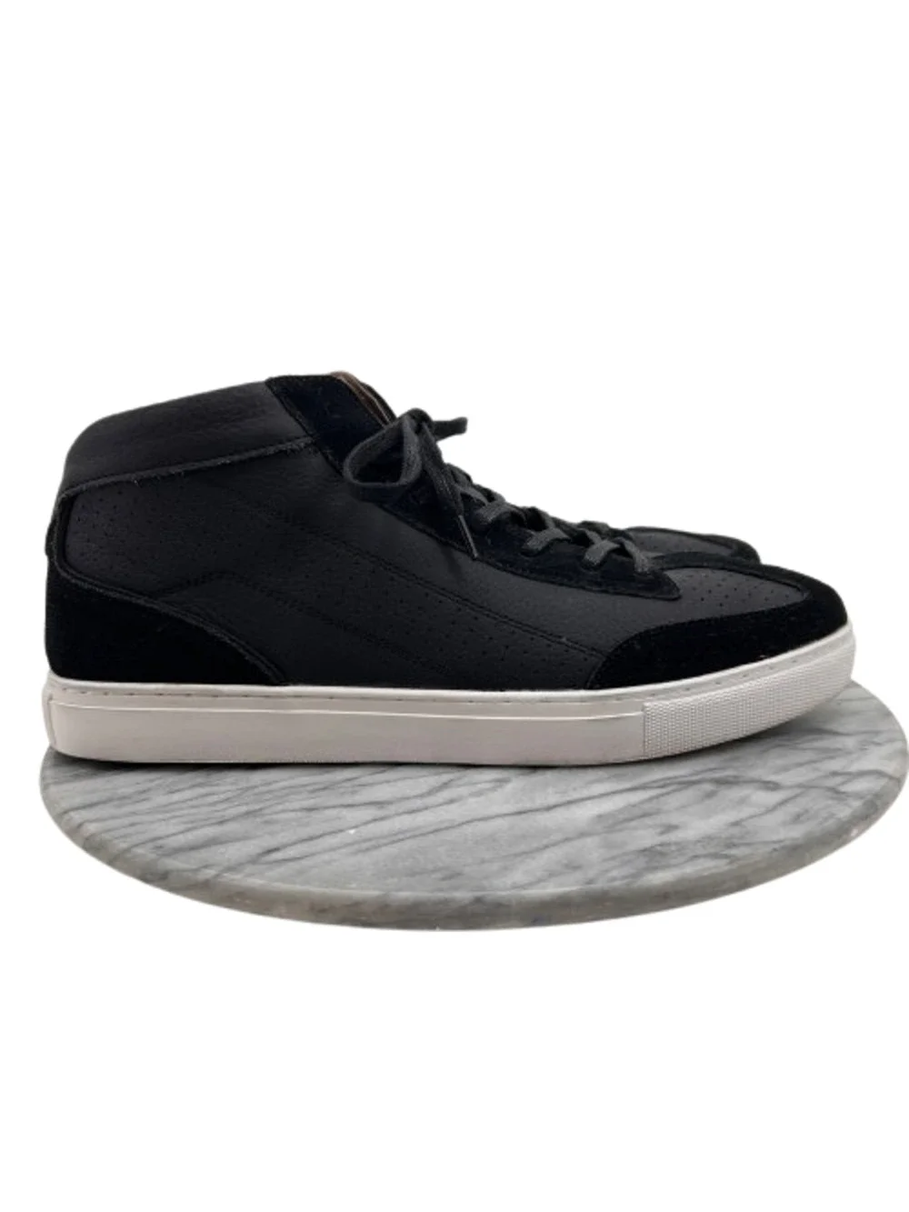 BYLT Mens 13 Shoes Black Suede Leather Retroday‎ MYD High Top Lace Up Sneakers